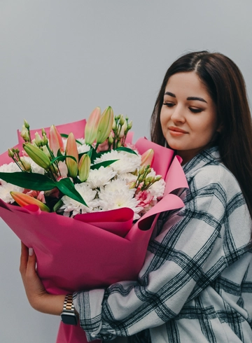 Букет «Розовое счастье» от интернет-магазина цветов в 