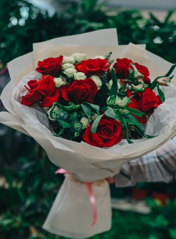 Букет «Красный переполох» от интернет-магазина цветов в 