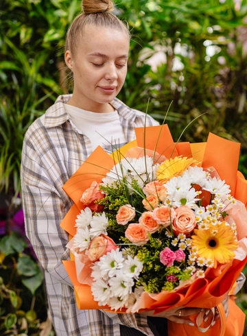 Букет «Жар птица» от интернет-магазина цветов в 