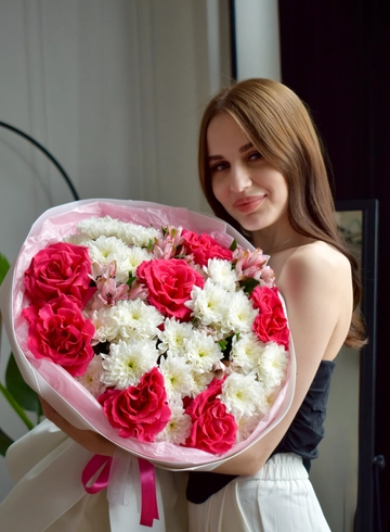 Букет «Розовое совершенство» от интернет-магазина цветов в 