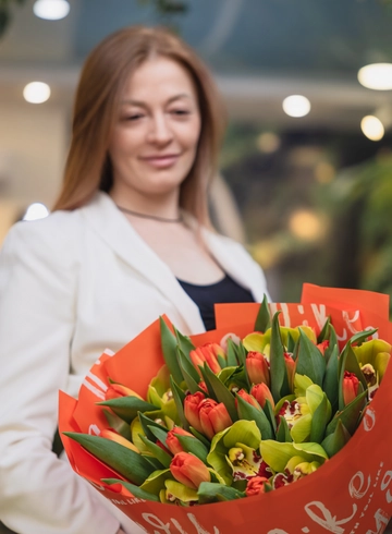 Букет «Оранжевый Оазис» от интернет-магазина цветов в 